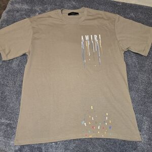 Tan Drip Graphic Men's T-Shirt